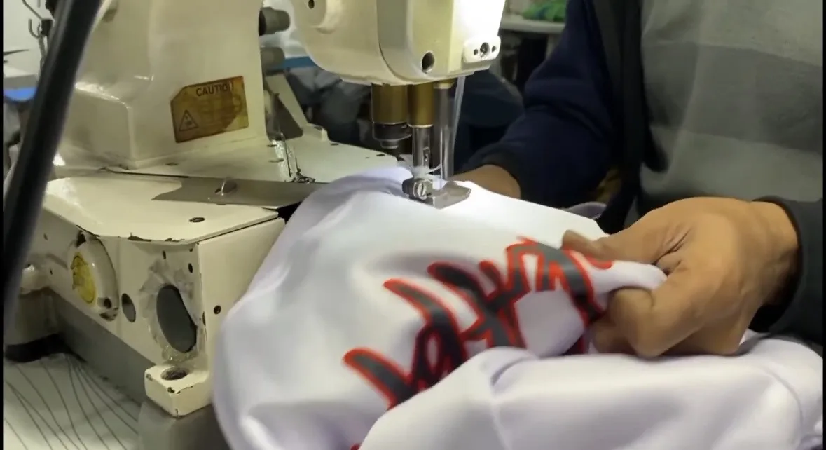 Stitching & Garment Construction for sportswear manufacturing